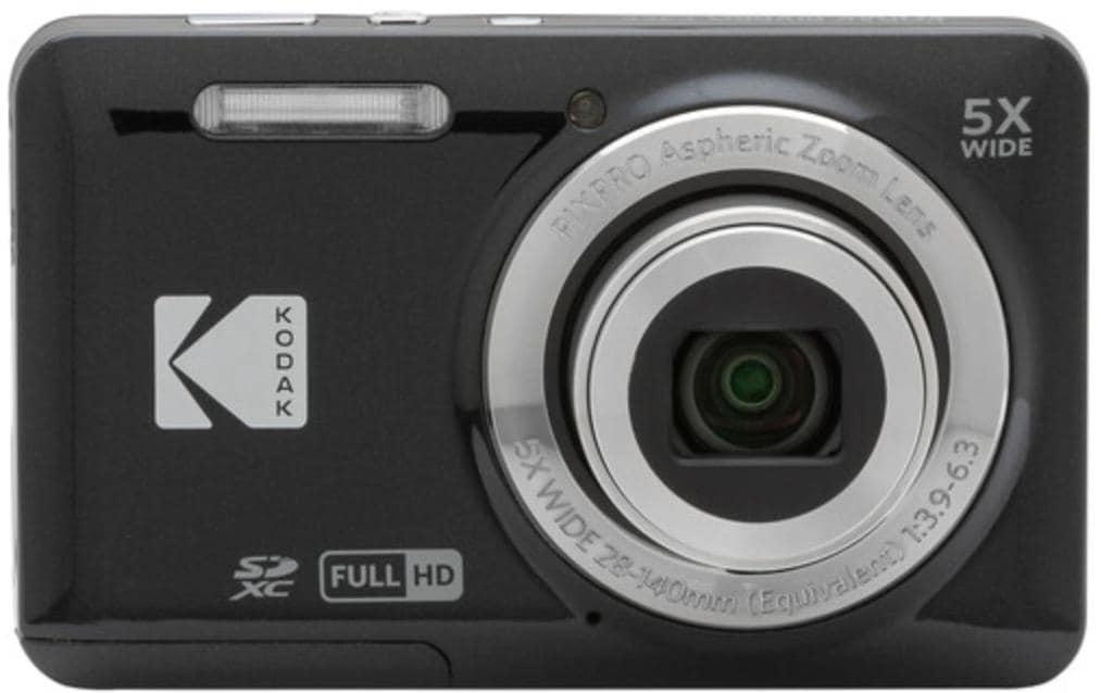 Kodak Pixpro FZ55 – Kompaktkamera, 16 MP, 5x optischer Zoom, 2,7" Display, Full HD, Schwarz