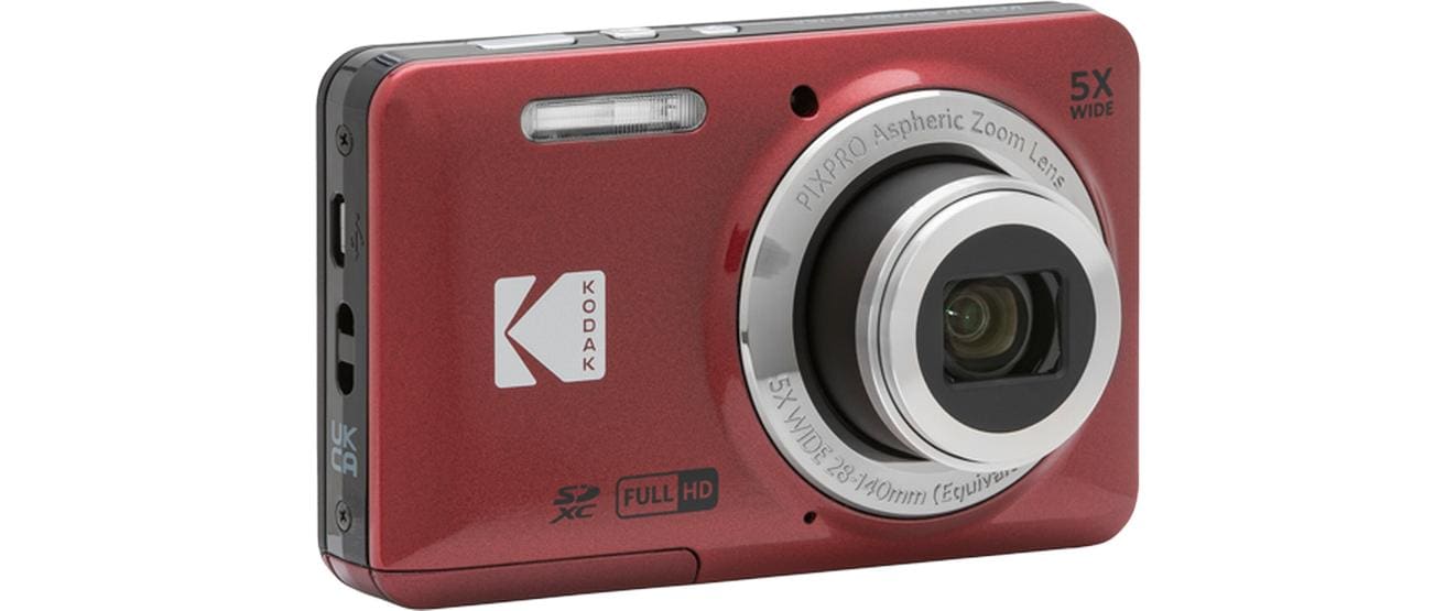Kodak Pixpro FZ55RD – Kompaktkamera, 16 MP 1/2,3", 1080p, 5× optischer Zoom, Rot