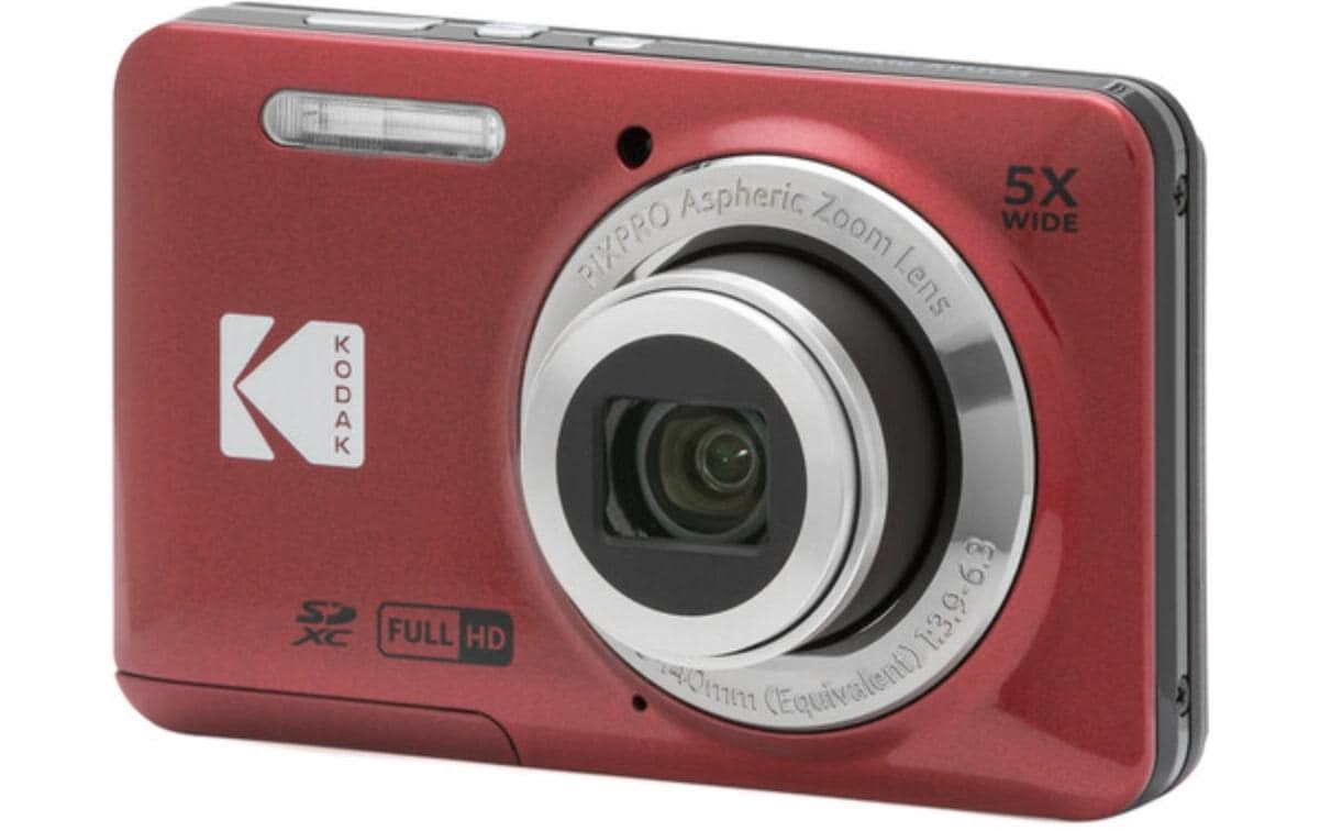 Kodak Pixpro FZ55RD – Kompaktkamera, 16 MP 1/2,3", 1080p, 5× optischer Zoom, Rot