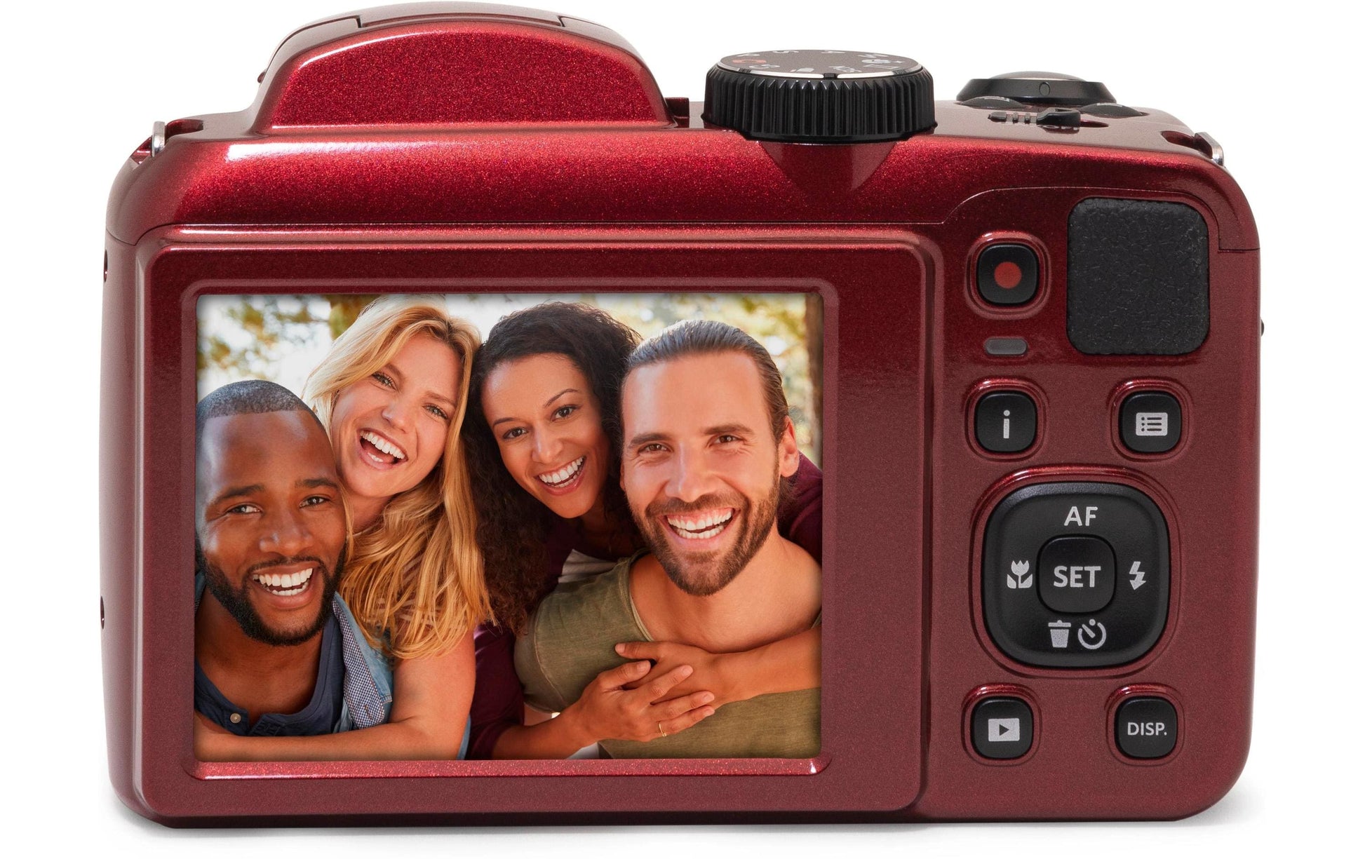 Kodak Pixpro AZ255 – 25× optischer Zoom, 16,35 MP, 1080p, rot