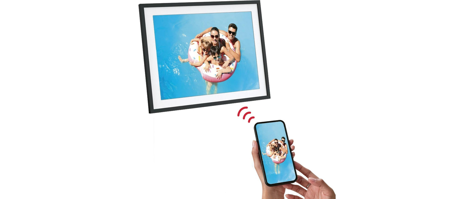 AgfaPhoto APF1700 Digitaler Bilderrahmen – 17" – 1280 × 960, IPS – WLAN, USB-C – microSD – Schwarz