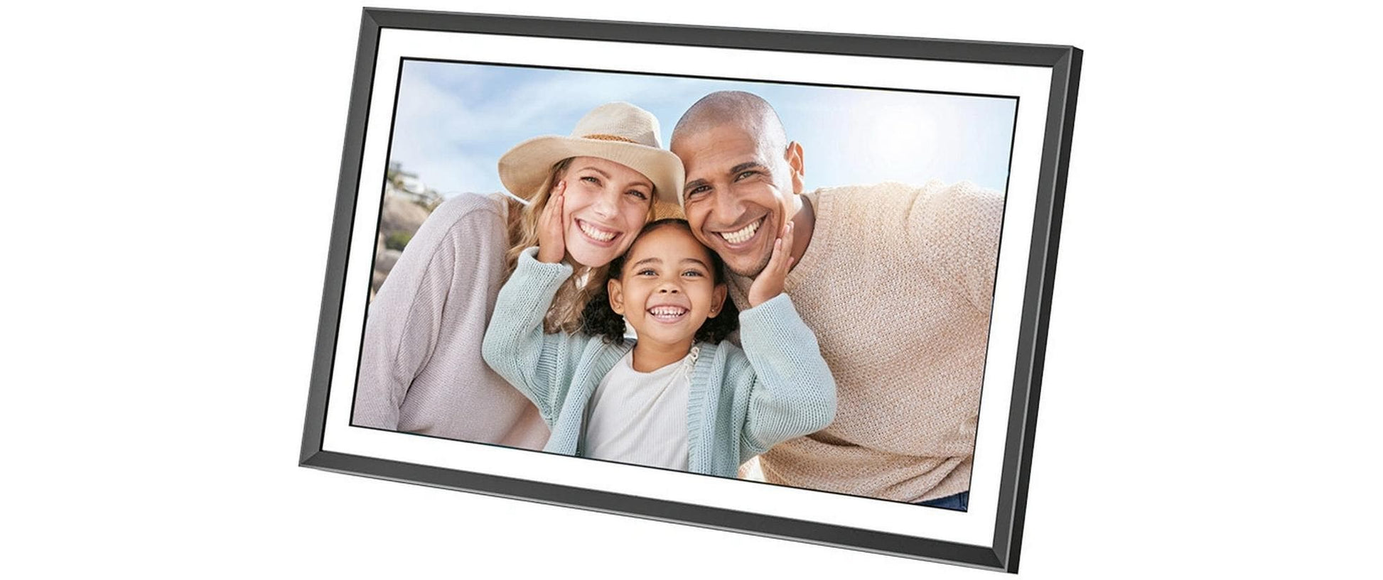 AgfaPhoto APF1560WiFi Digitaler Bilderrahmen – 1920 × 1080 (Full HD), IPS – WLAN, USB-C – microSD – Schwarz