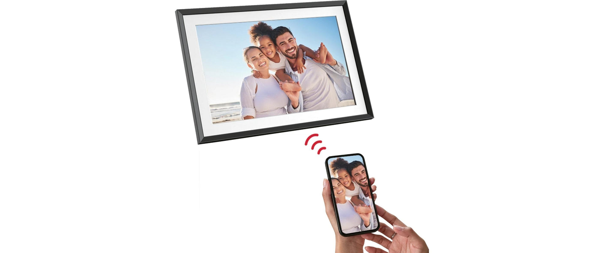 AgfaPhoto APF1000WiFi Digitaler Bilderrahmen – 10" – 1280 × 800 (WXGA), IPS – WLAN, USB-C – microSD – Schwarz