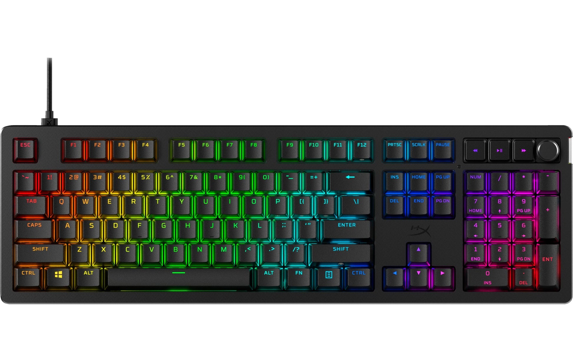 HyperX Alloy Rise – Tastatur, kabelgebunden (USB-A), CH-Layout (DE-CH), Fullsize (mit Ziffernblock), mechanisch