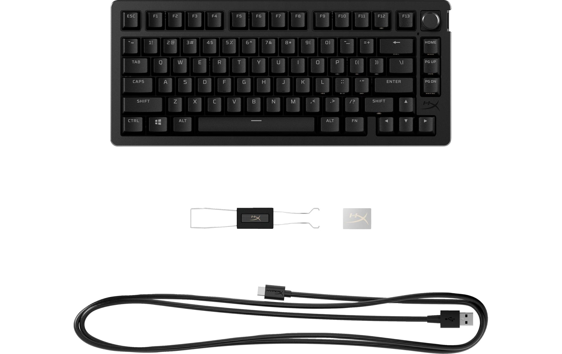 HyperX Alloy Rise 75 – Tastatur, kabelgebunden (USB-A), CH-Layout (DE-CH), 75%, mechanisch (HyperX Linear)