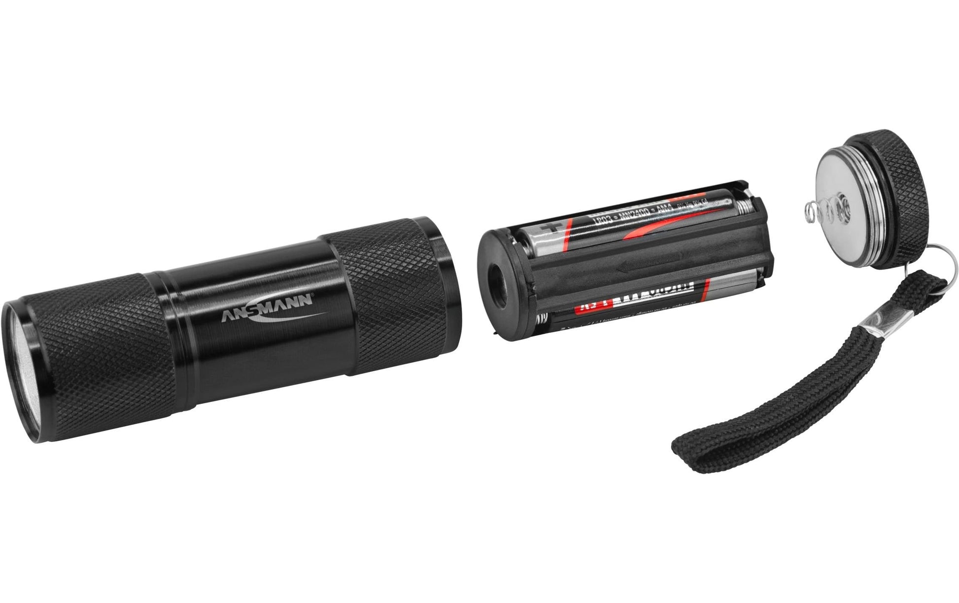 Ansmann Taschenlampe Action 9 – 175 lm, 19 m, IPX3, 3× AAA (inkl.) – Schwarz