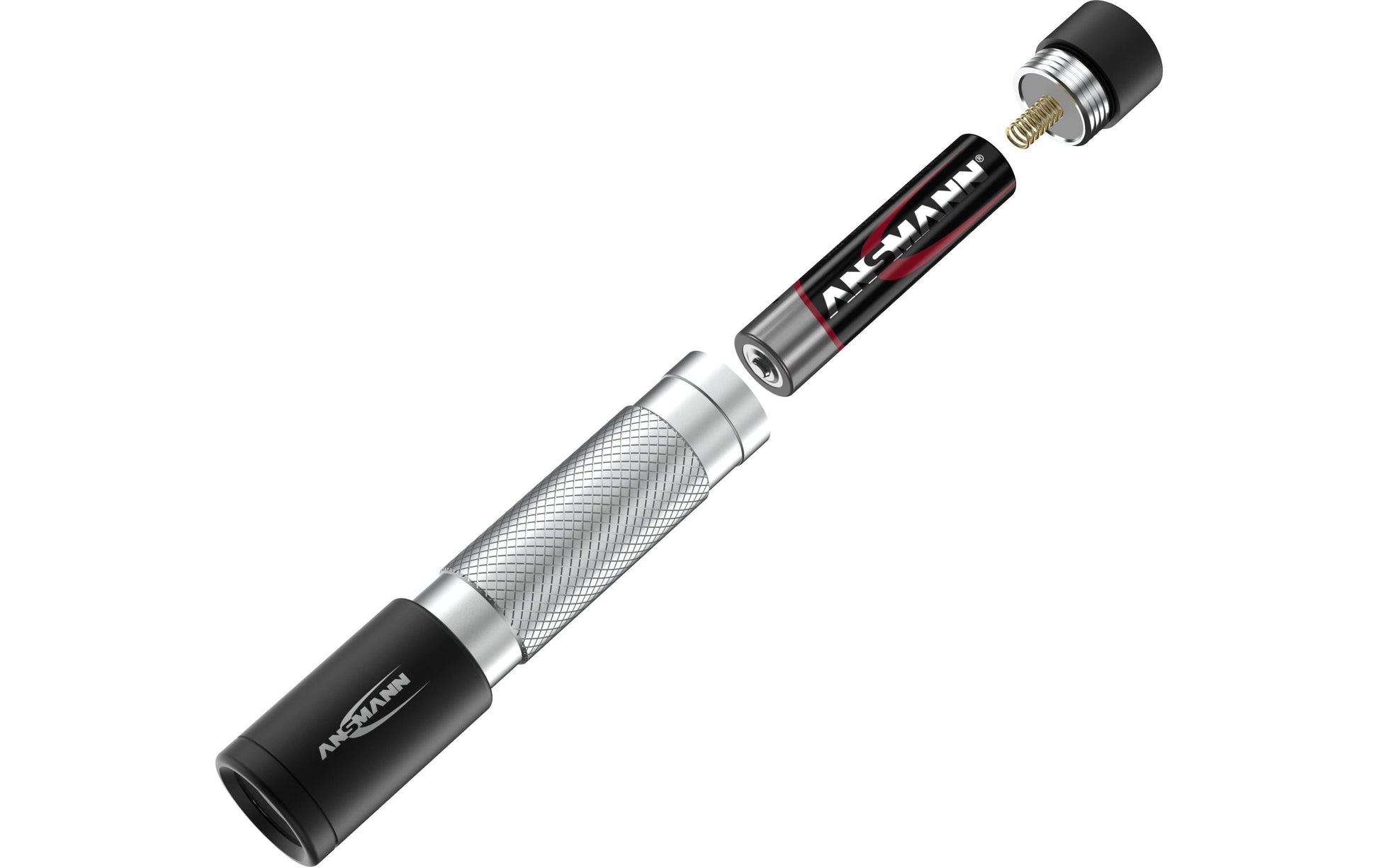 Ansmann Taschenlampe Daily Use 50B – 55 lm, 36 m, IPX4, Batteriebetrieb, 2 Stufen – Schwarz