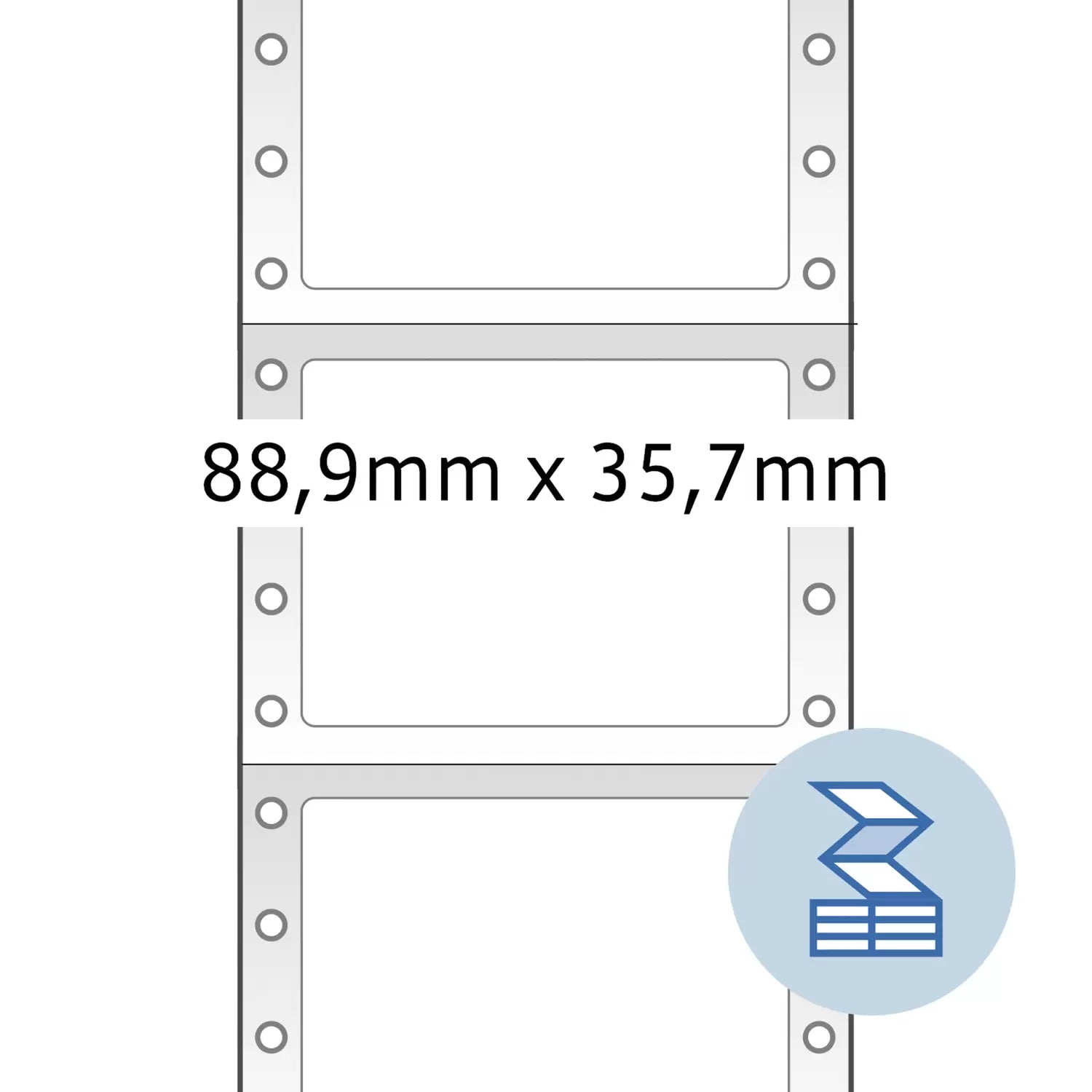 HERMA Druckeretiketten, 89 mm × 36 mm, weiss, Papier, permanent, 2000 Etiketten