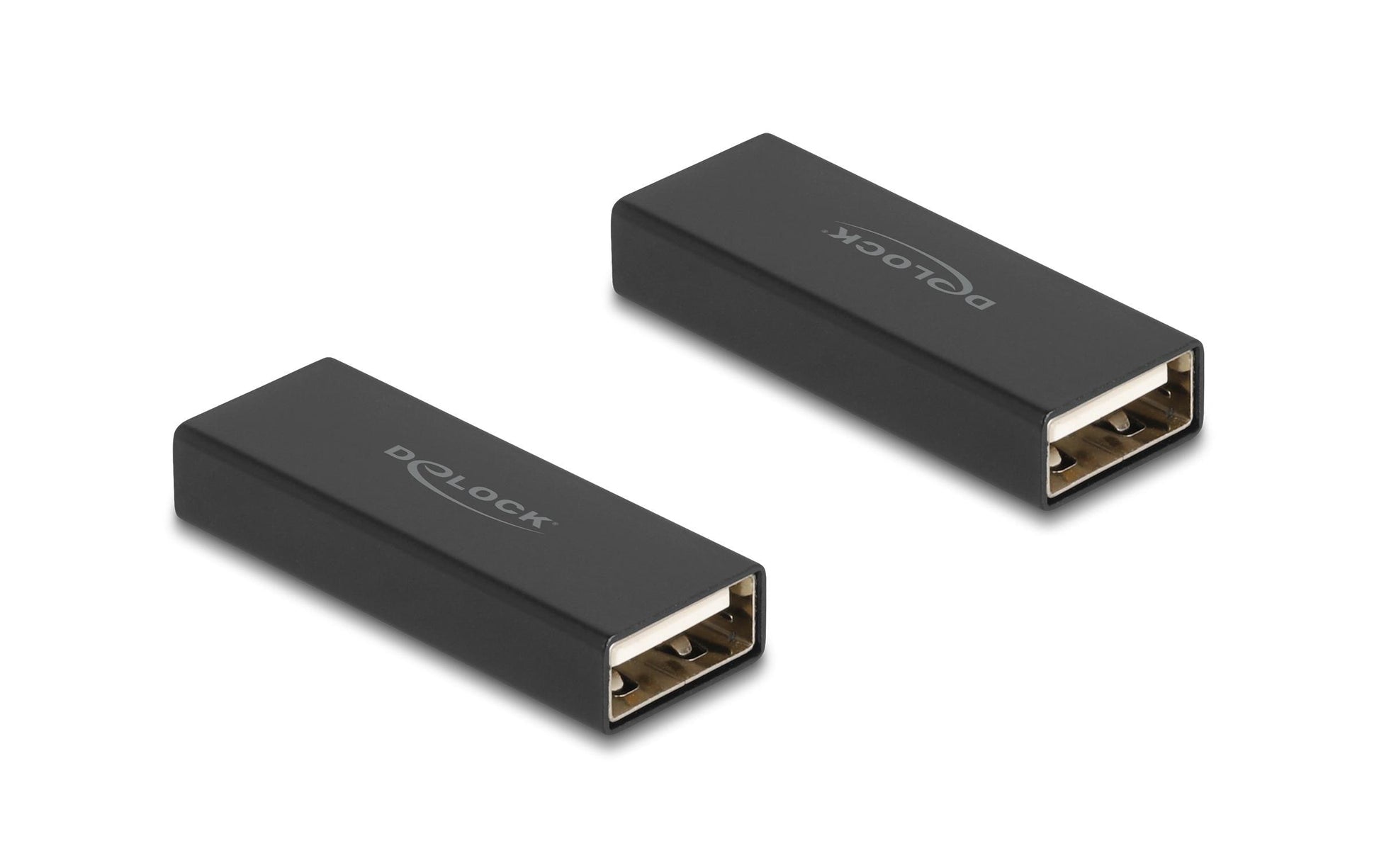 DeLOCK USB-Adapter USB-A auf USB-A – USB 2.0 (480 Mbit/s) – Metallgehäuse – Schwarz
