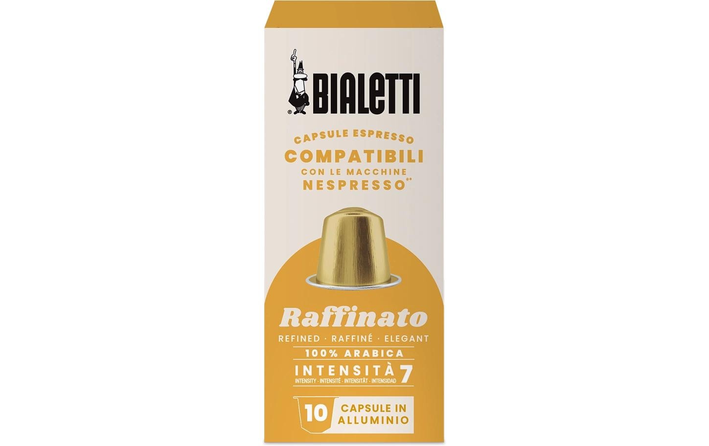 Bialetti Raffinato – Kapseln für Nespresso – Café Crème, 10 Kapseln