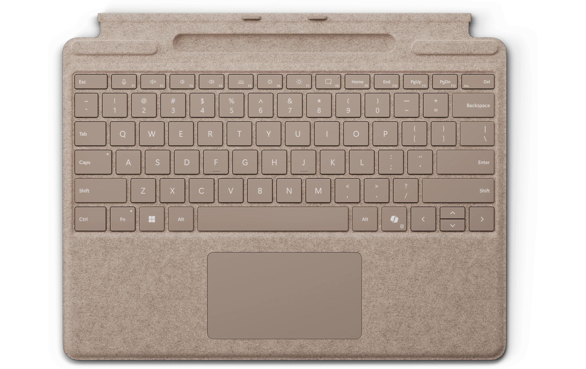 Microsoft Surface Pro Keyboard – Tastatur mit Stiftaufbewahrung, Graubeige – für Surface Pro