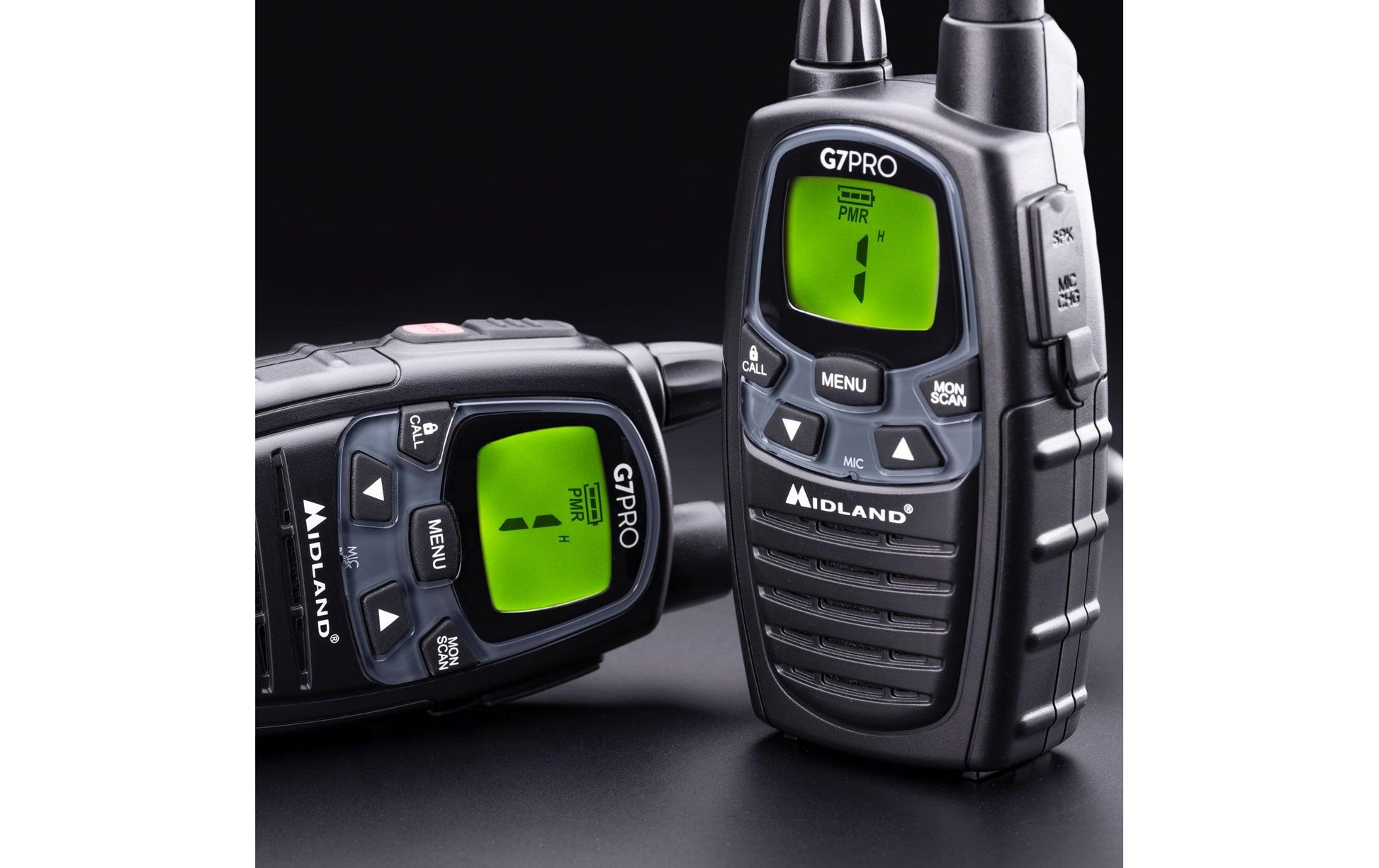 Midland G7Pro Twin – Funkgerät, PMR, 446 MHz, Schwarz