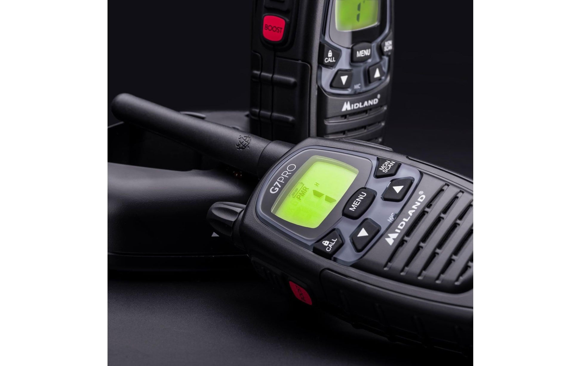 Midland G7Pro Twin – Funkgerät, PMR, 446 MHz, Schwarz
