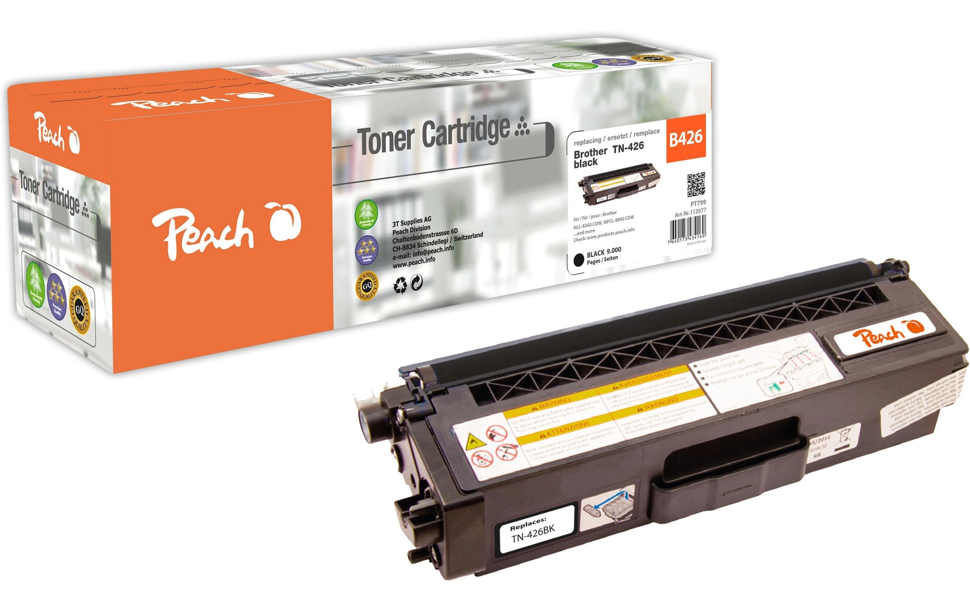 Peach Toner TN-426 – schwarz, 9000 Seiten – für Brother MFC-L8900CDW