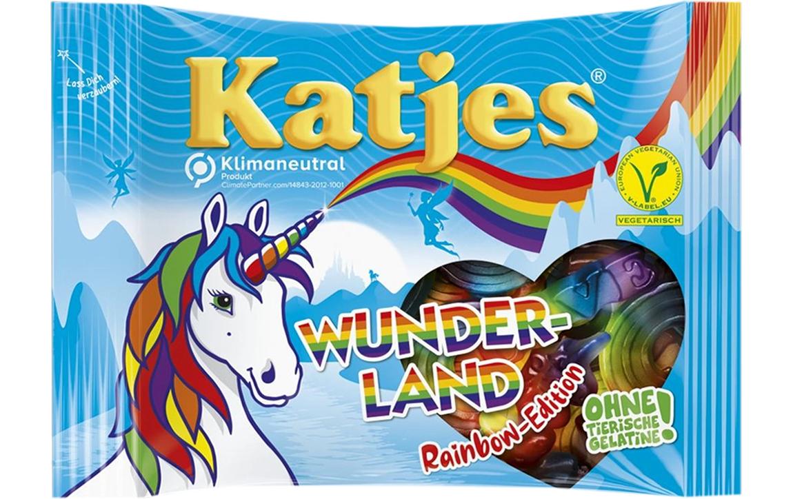 Katjes Fruchtgummi Rainbow-Edition, sortiert – vegetarisch, Beutel, 200 g