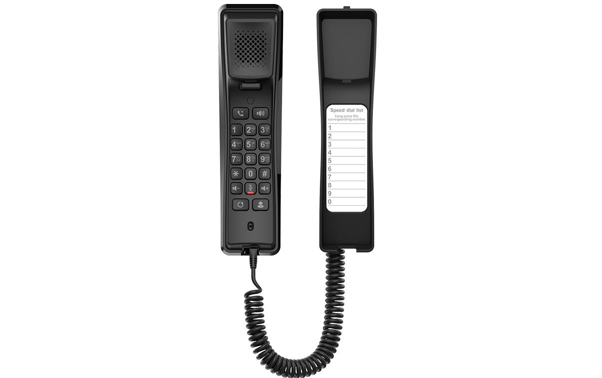 Fanvil H2U – IP-Telefon, 2 SIP-Konten, Fast Ethernet, PoE, für Yeastar, Schwarz