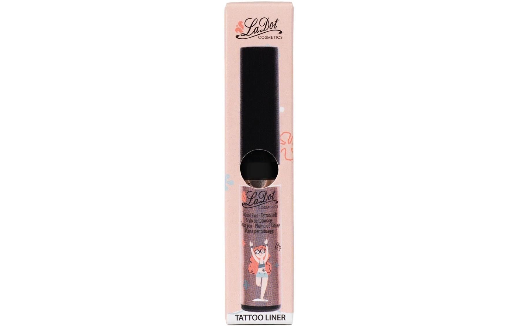 LaDot Tattoostift – wasserfest, wischfest – Pinsel, Flasche – 1 Stk – schwarz