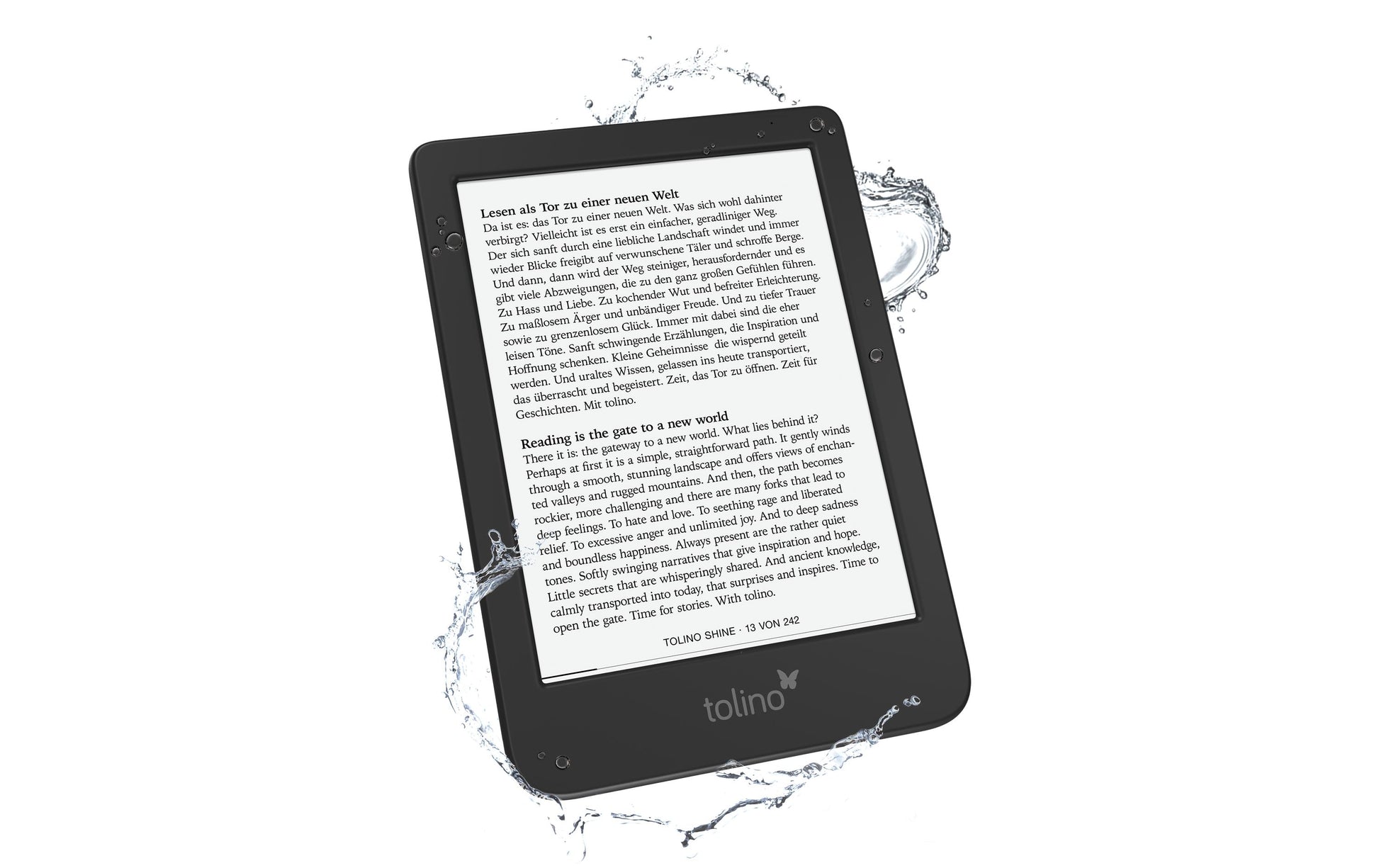 Tolino Shine 5 – 6" E-Ink Carta 1300, 16 GB, IPX8, Schwarz