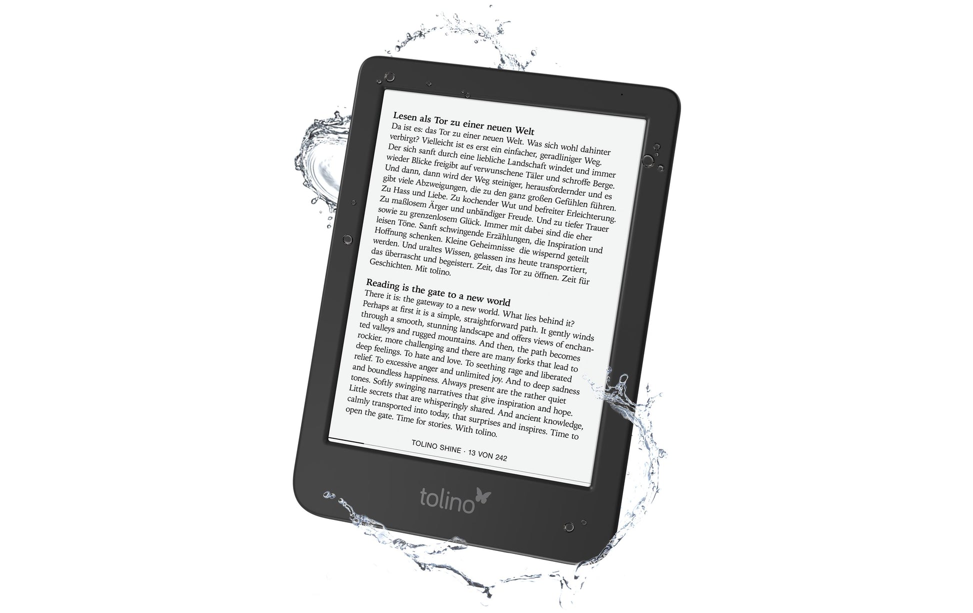 Tolino Shine 5 – 6" E-Ink Carta 1300, 16 GB, IPX8, Schwarz