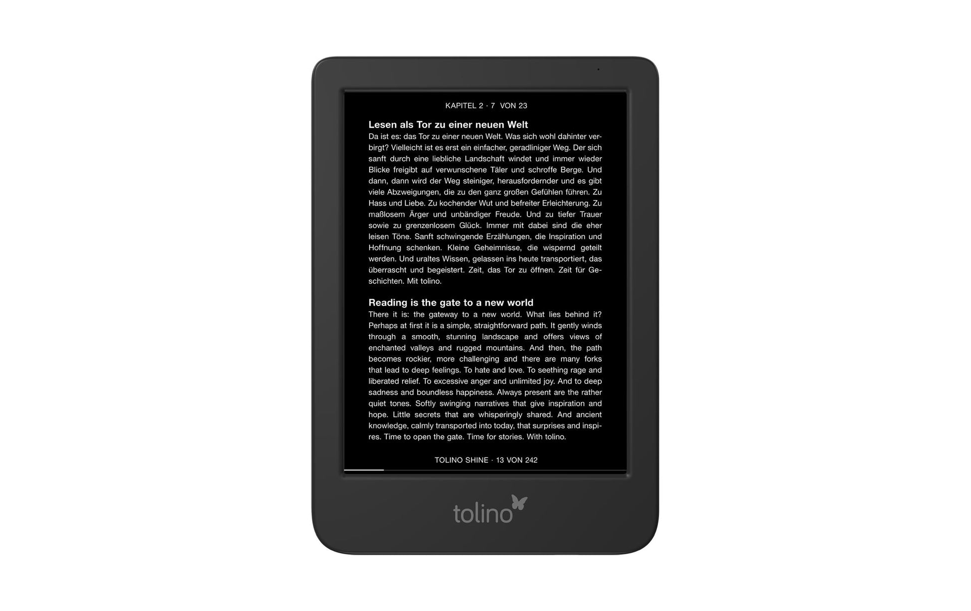 Tolino Shine 5 – 6" E-Ink Carta 1300, 16 GB, IPX8, Schwarz