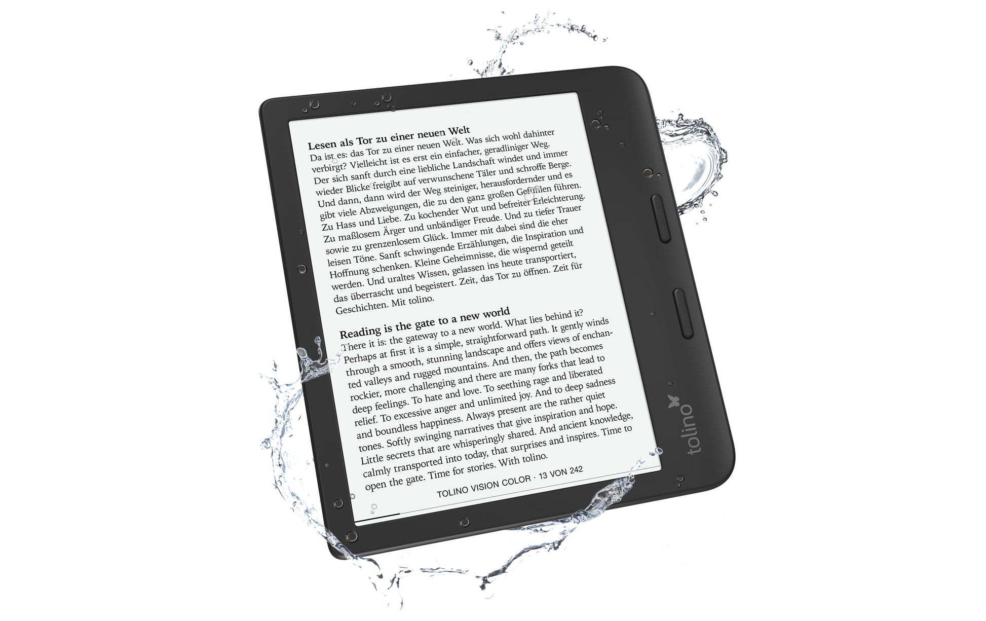 Tolino Vision Color – 7" E-Ink Kaleido, 32 GB, IPX8, Schwarz