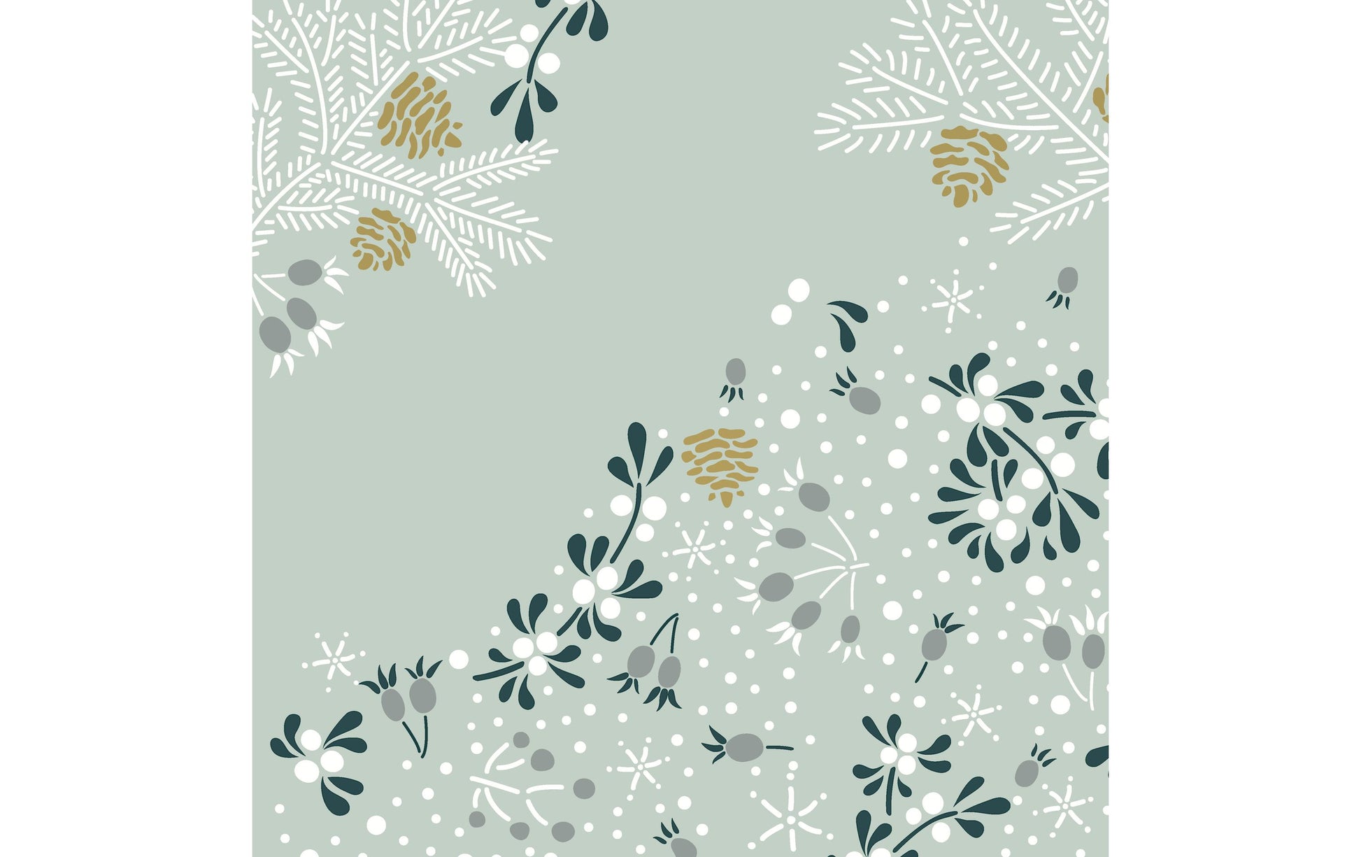 Paper + Design Servietten Frosty floral – 24 × 24 cm, 3-lagig – 20 Stück
