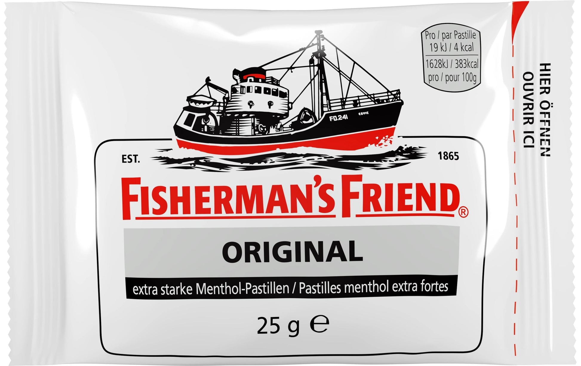 Fisherman-s Friend Fisherman's Friend Lutschbonbons – Eukalyptus-Menthol, Original – 25 g