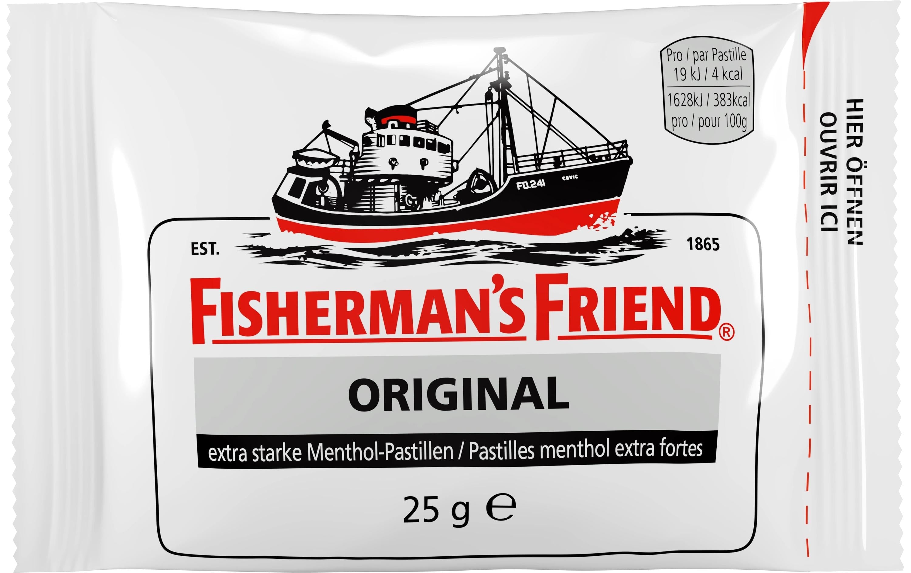 Fisherman-s Friend Fisherman's Friend Lutschbonbons – Eukalyptus-Menthol, Original – 25 g