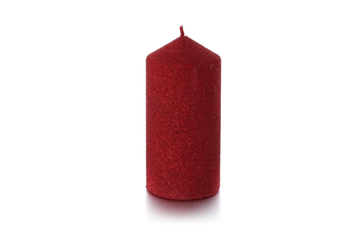 Balthasar Zylinderkerze – Ø 7 × 14 cm – Paraffin, Rot