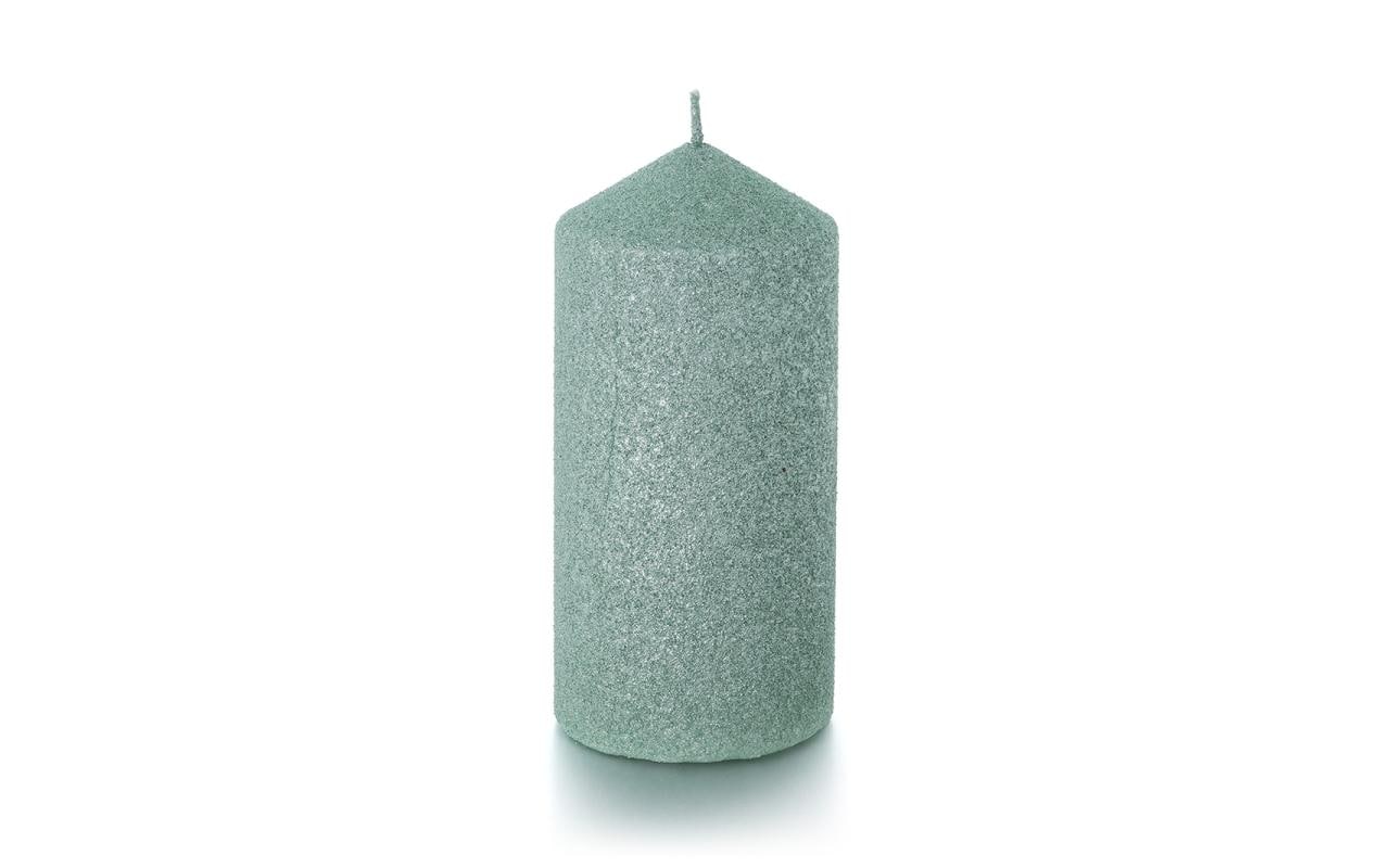 Balthasar Zylinderkerze – Ø 7 × 14 cm – Paraffin, türkis – 48 h