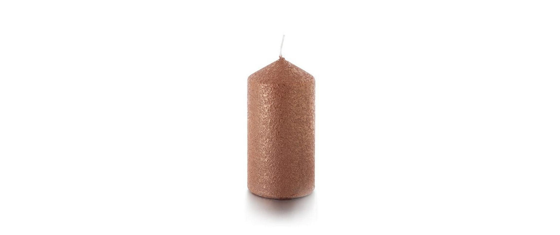 Balthasar Zylinderkerze – Ø 7 × 14 cm – Paraffin, Kupfer