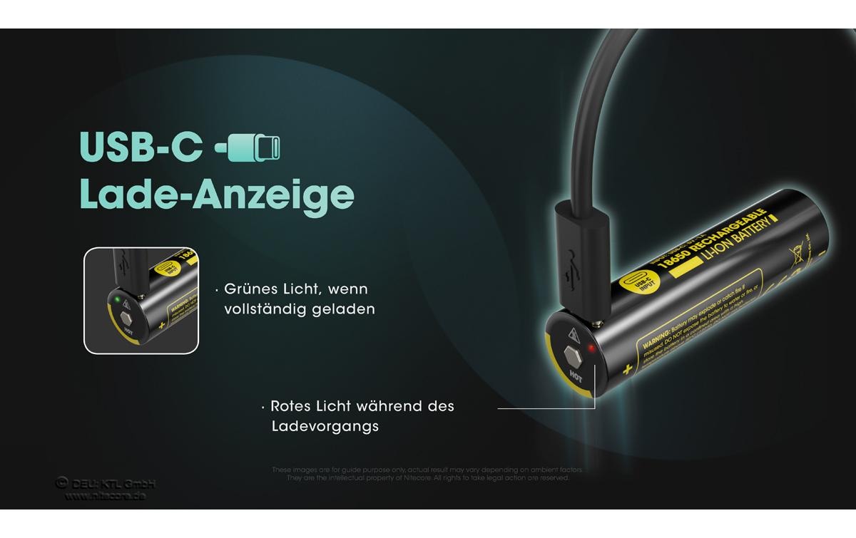 Nitecore 18650 Akku, Li-Ion, 3600 mAh, 3,6 V – 1 Stk.