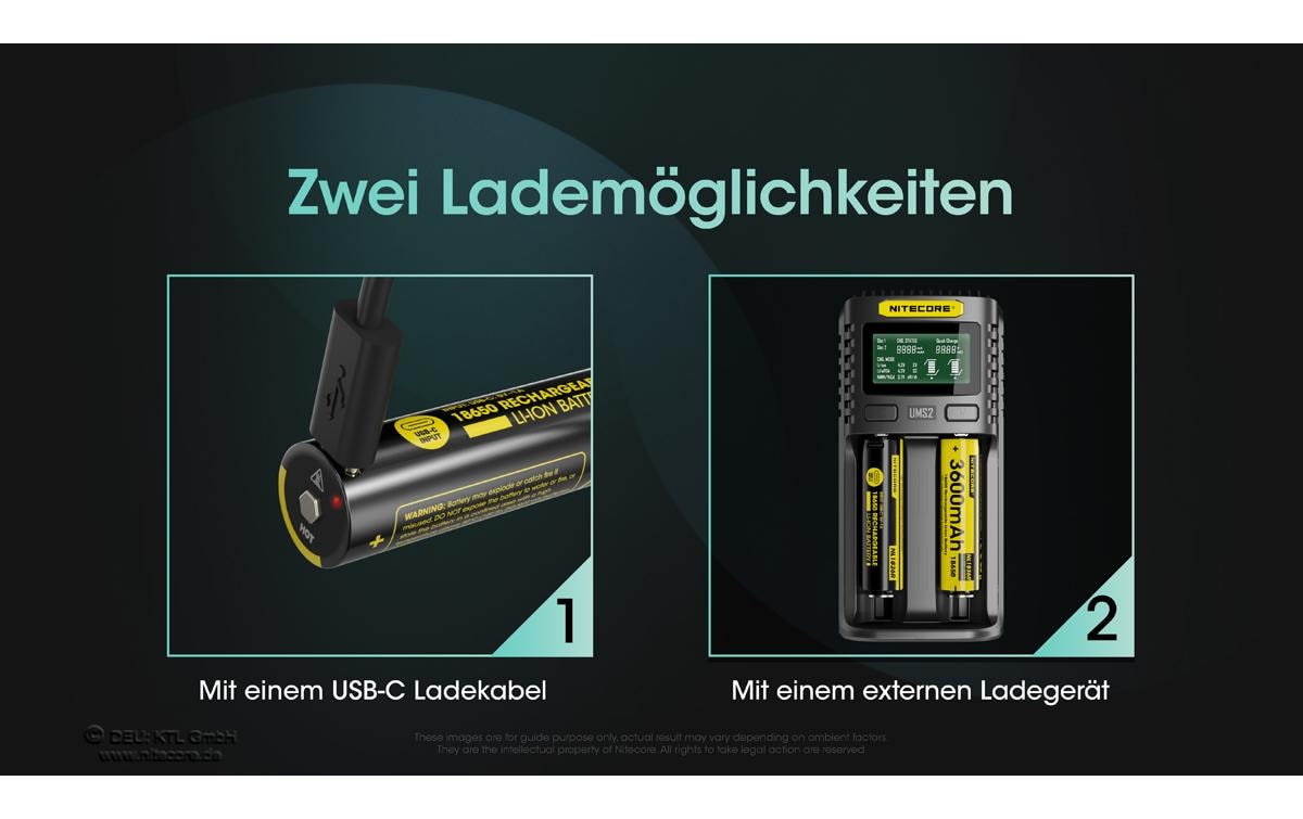 Nitecore 18650 Akku, Li-Ion, 3600 mAh, 3,6 V – 1 Stk.