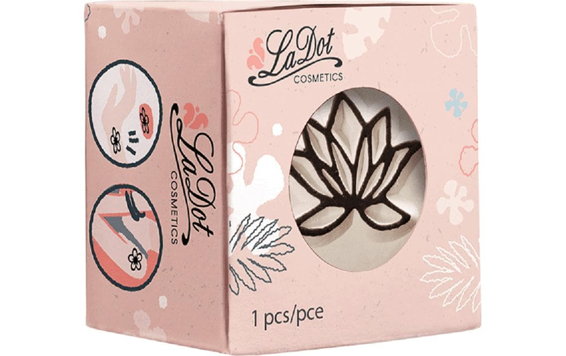 LaDot Stempel – Lotusblume – Stein – 22 × 22 mm – Weiss