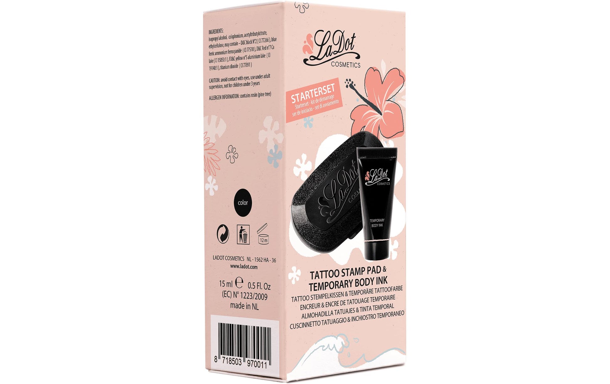 LaDot Tattoo-Stempel-Set – 15 ml Schwarz