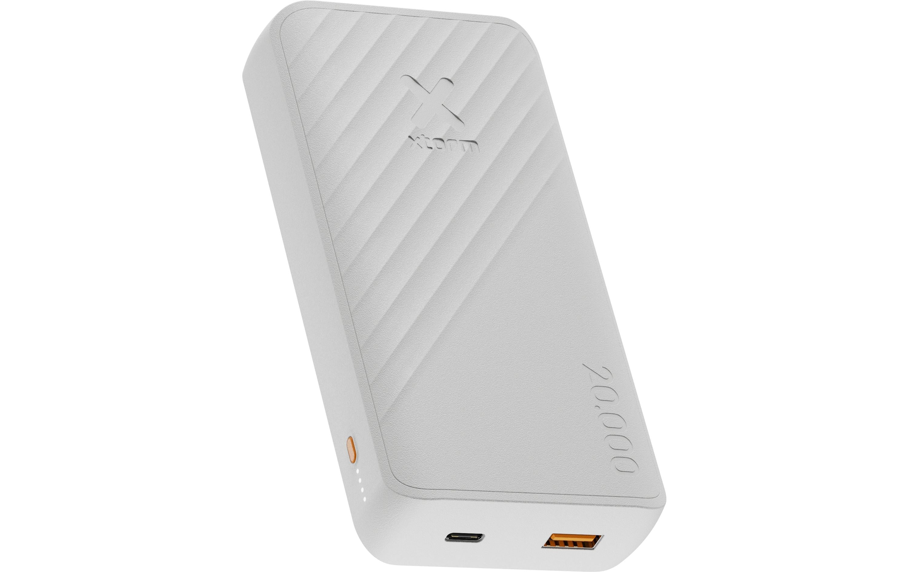Xtorm Powerbank 20'000 mAh – 15 W PD, 1× USB-C, 1× USB-A, weiss