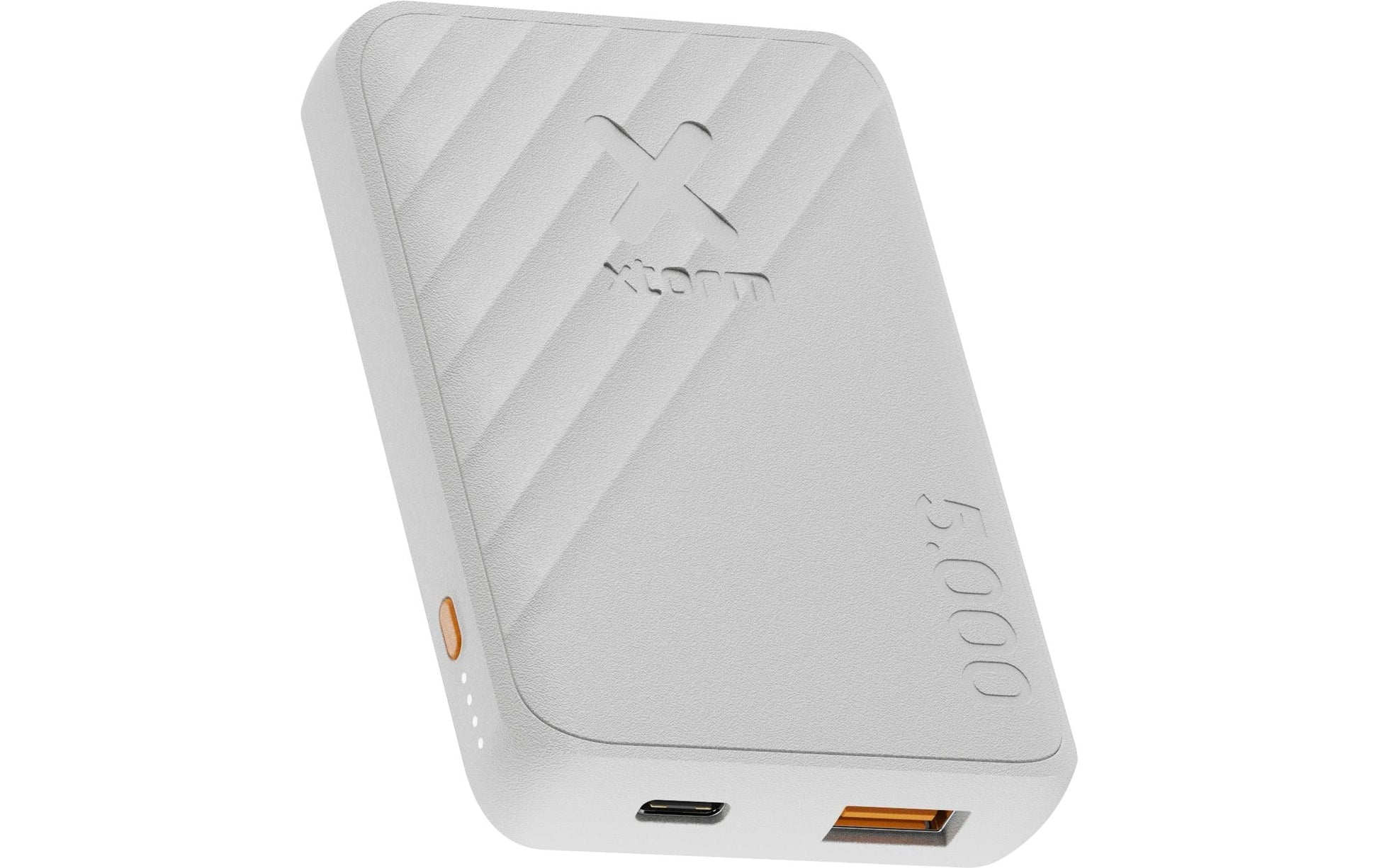 Xtorm PWB 5000 Powerbank 5'000 mAh – 15 W PD, 1× USB-C, 1× USB-A, weiss