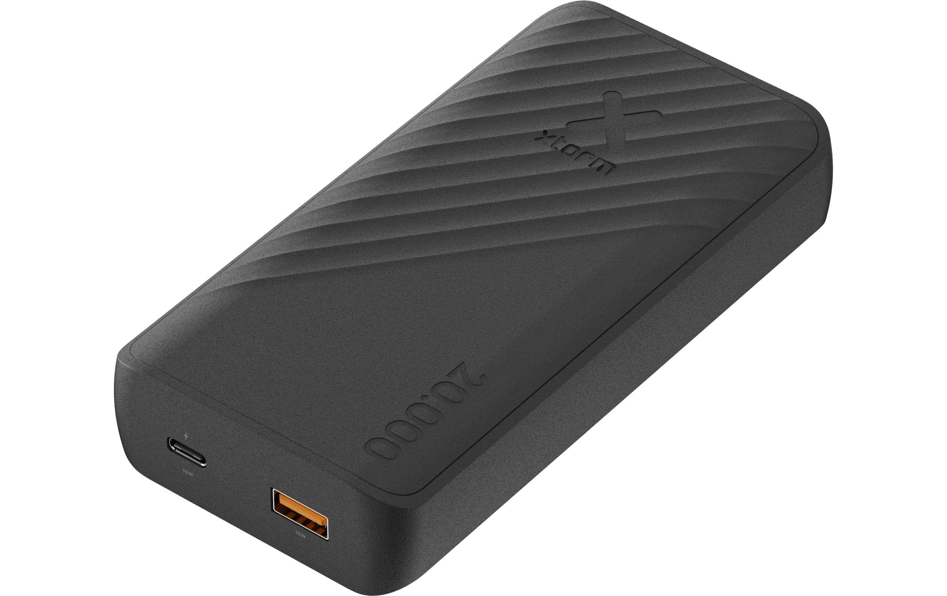 Xtorm Powerbank 20'000 mAh – 15 W PD, 1× USB-C, 1× USB-A, schwarz