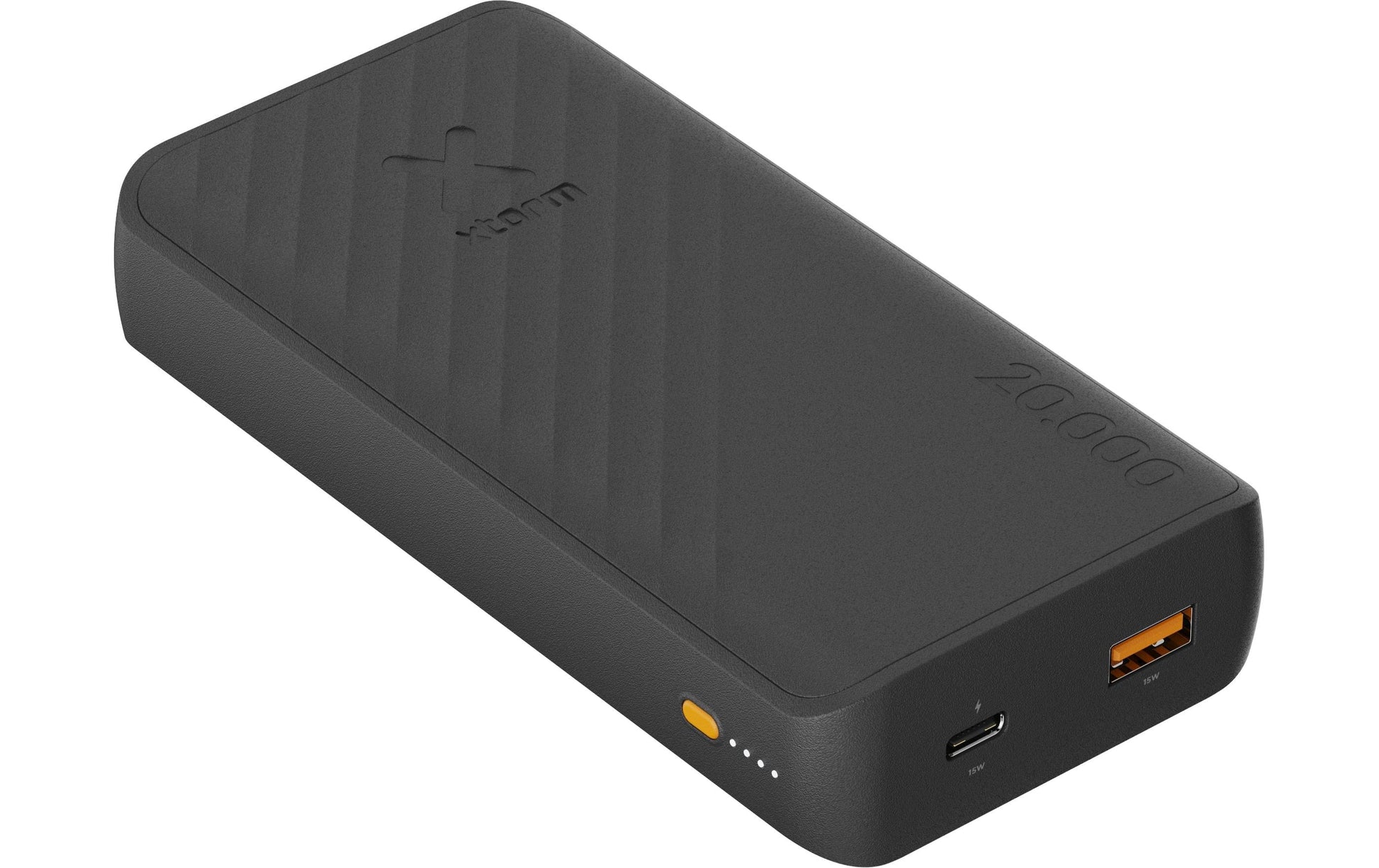 Xtorm Powerbank 20'000 mAh – 15 W PD, 1× USB-C, 1× USB-A, schwarz