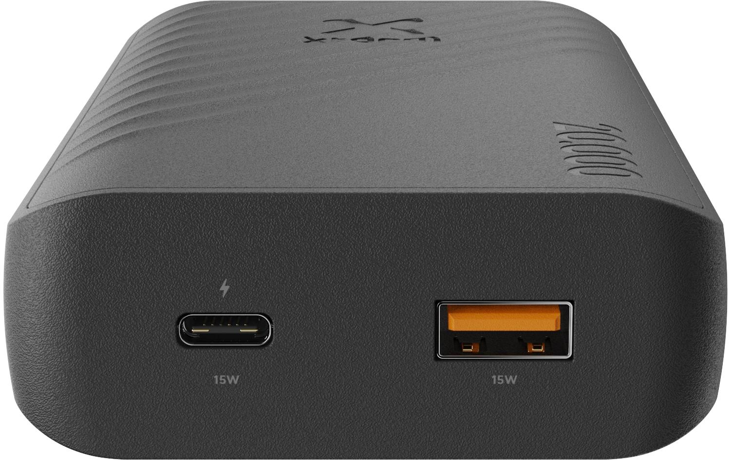 Xtorm Powerbank 20'000 mAh – 15 W PD, 1× USB-C, 1× USB-A, schwarz