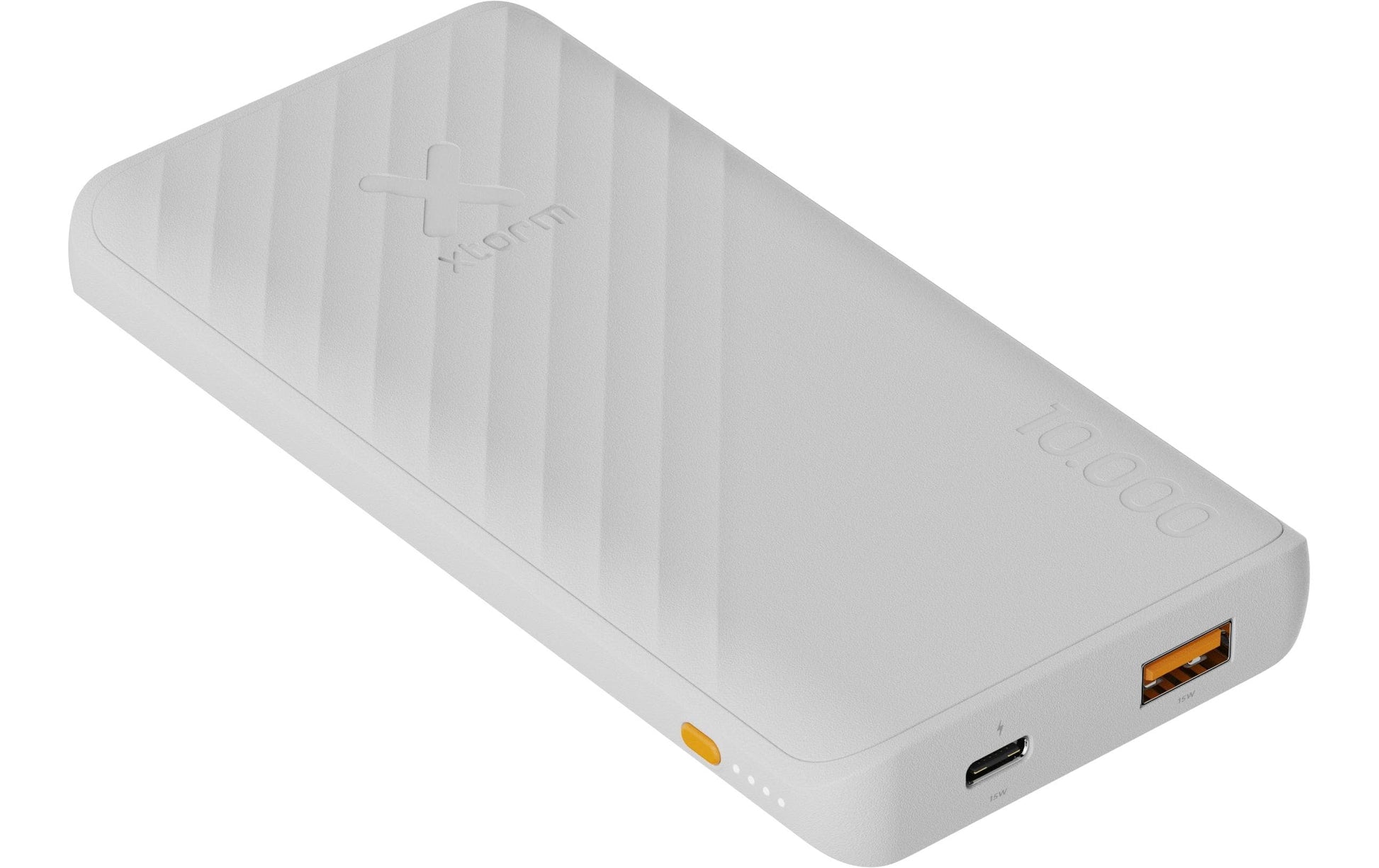 Xtorm FastCharge Go2 Powerbank 10'000 mAh – 15 W PD, 1× USB-C, 1× USB-A, weiss