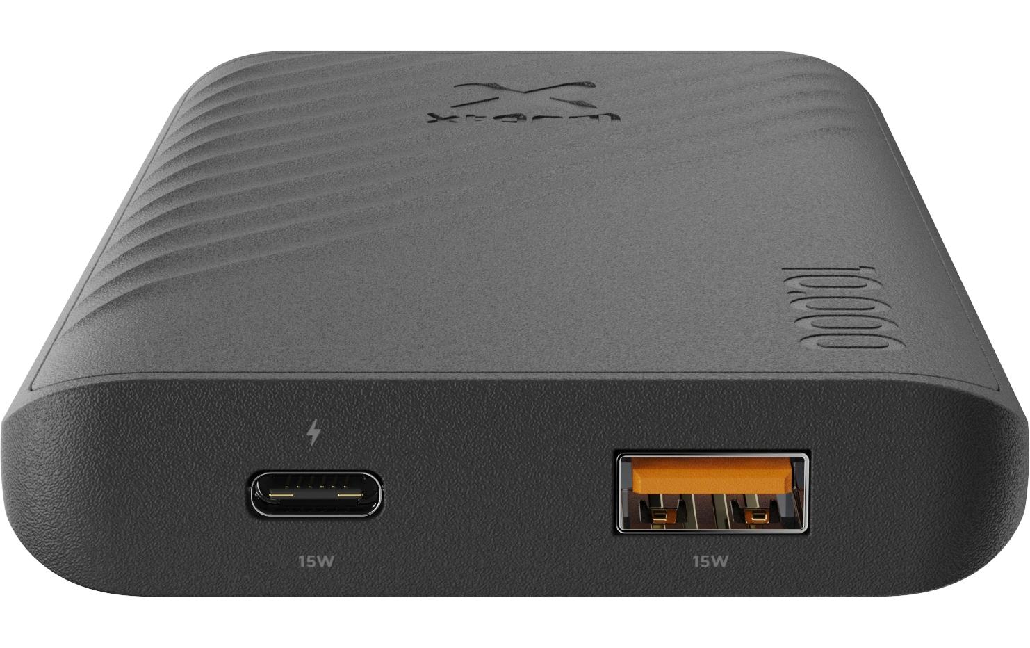 Xtorm FastCharge Go2 Powerbank 10'000 mAh – 1× USB-C, 1× USB-A, schwarz