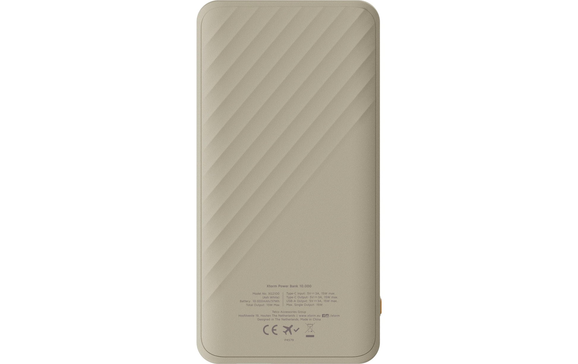 Xtorm Powerbank 10'000 mAh – 1× USB-C, 1× USB-A, beige