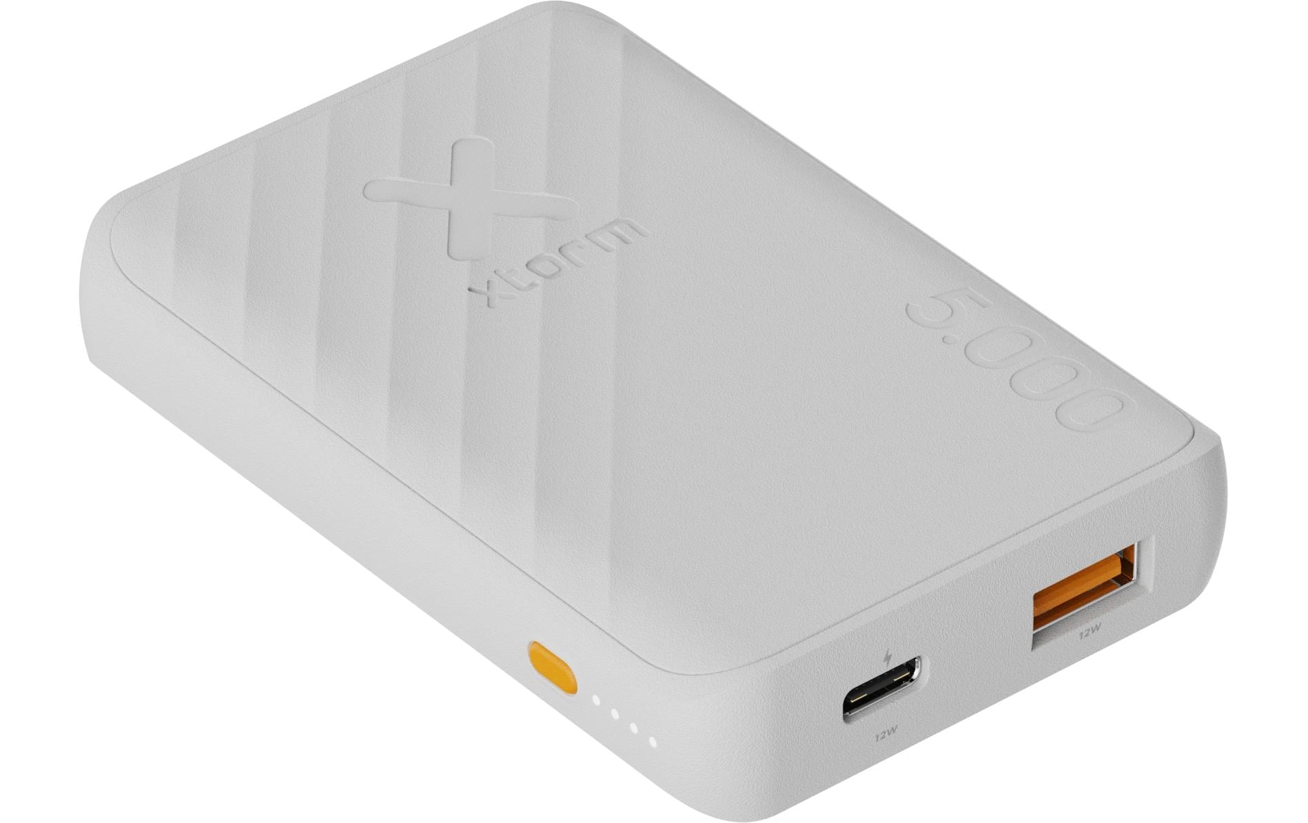 Xtorm PWB 5000 Powerbank 5'000 mAh – 15 W PD, 1× USB-C, 1× USB-A, weiss
