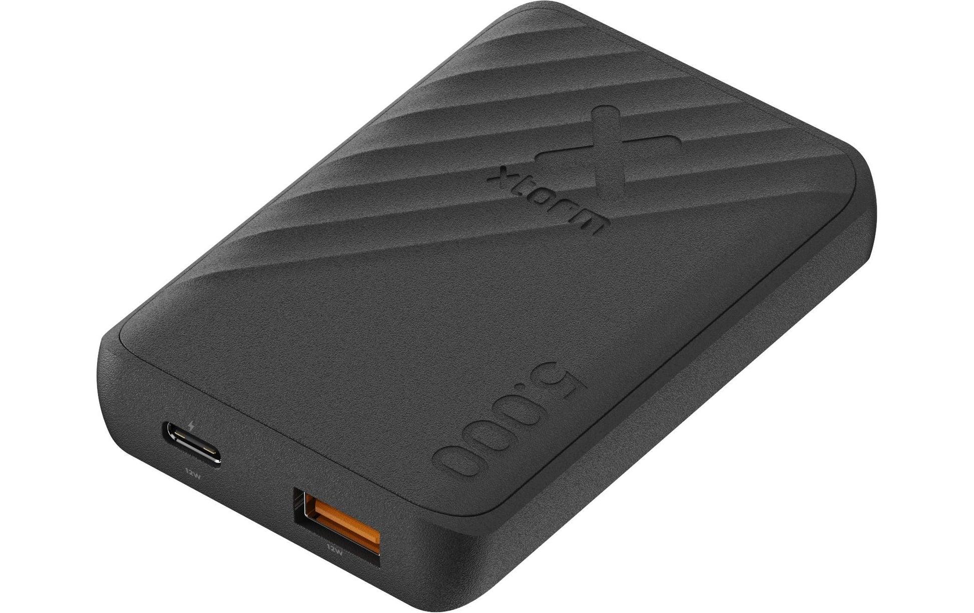 Xtorm PWB 5000 Powerbank 5'000 mAh – 15 W PD, 1× USB-C, 1× USB-A, schwarz