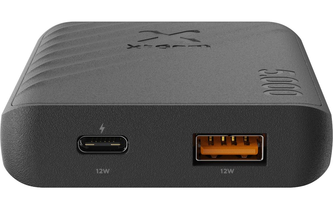 Xtorm PWB 5000 Powerbank 5'000 mAh – 15 W PD, 1× USB-C, 1× USB-A, schwarz