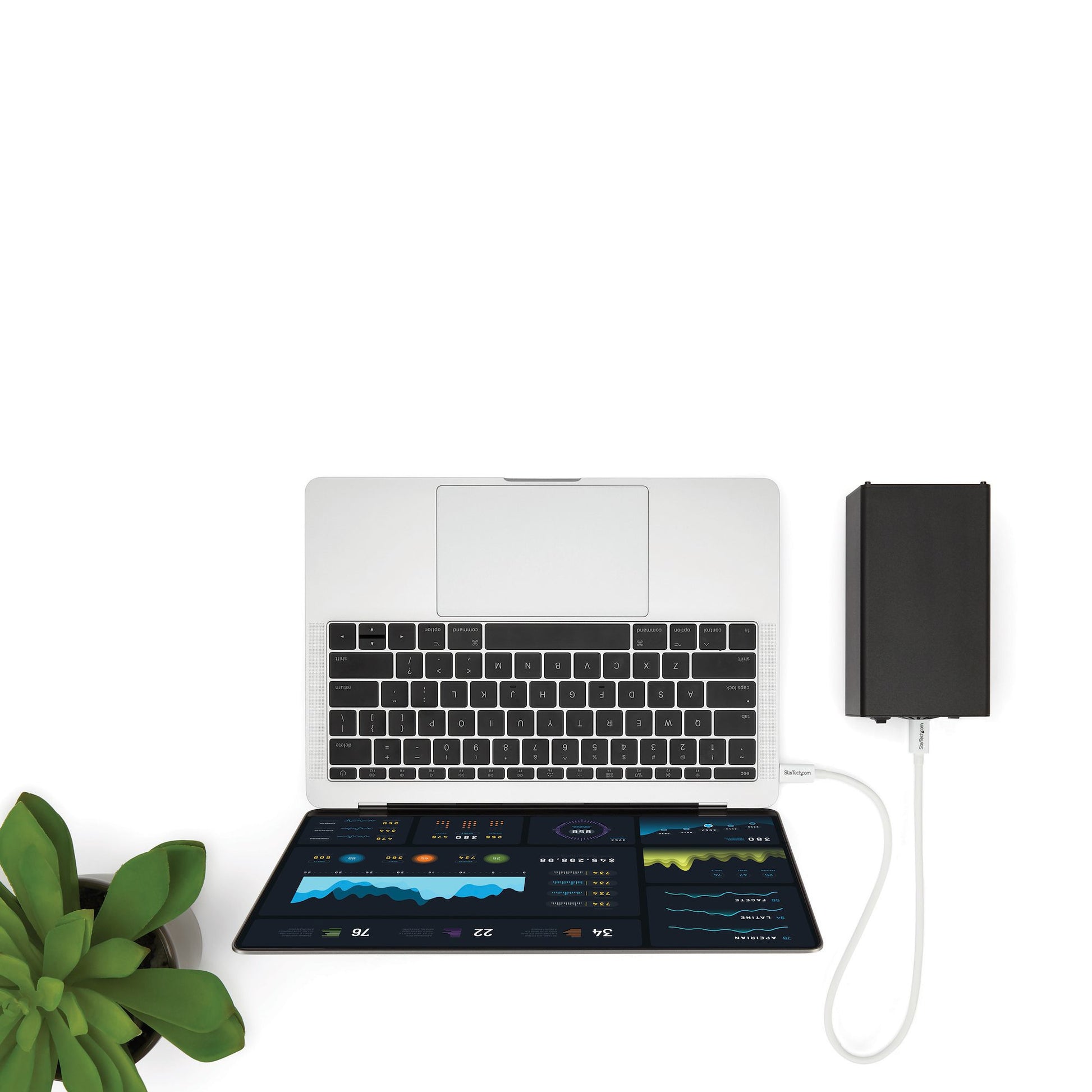 StarTech.com Thunderbolt 3 (USB-C) Kabel – 40 Gbit/s – 0,5 m – PD 100 W – PVC – Weiss