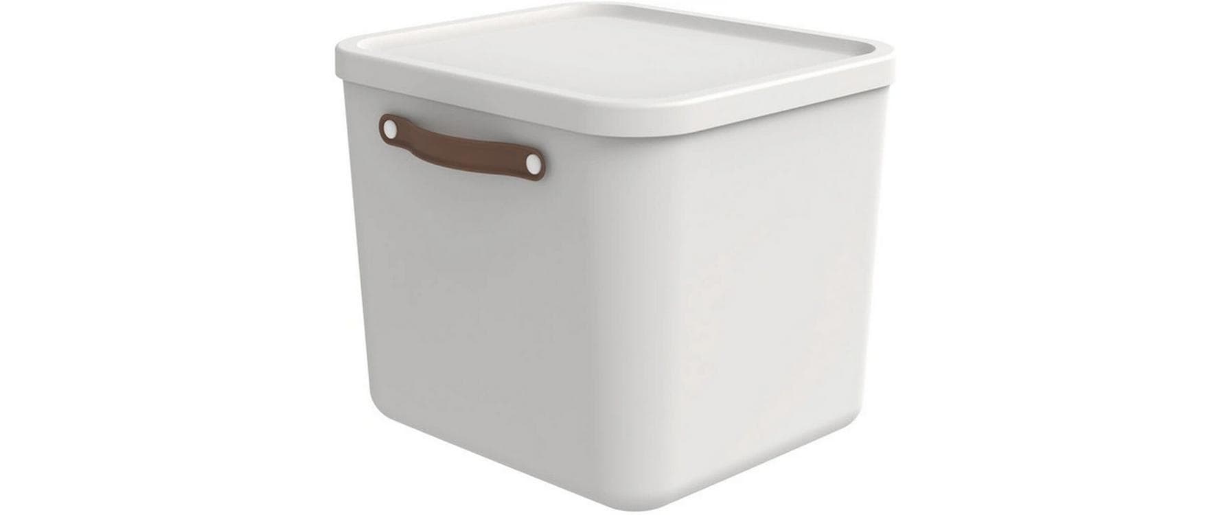 Rotho MALOJA Aufbewahrungsbox 40 l (mit Deckel) – Kunststoff – Weiss – stapelbar – 380 × 340 × 395 mm