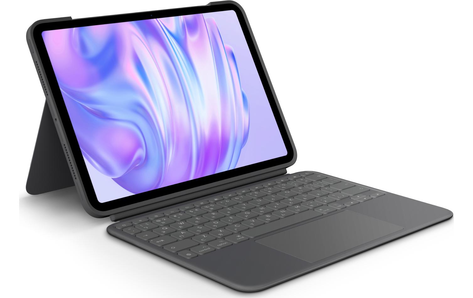 Logitech Combo Touch – Tastatur, CH-Layout (DE-CH), mit Touchpad, Graphit – für iPad Pro 11" (M4)