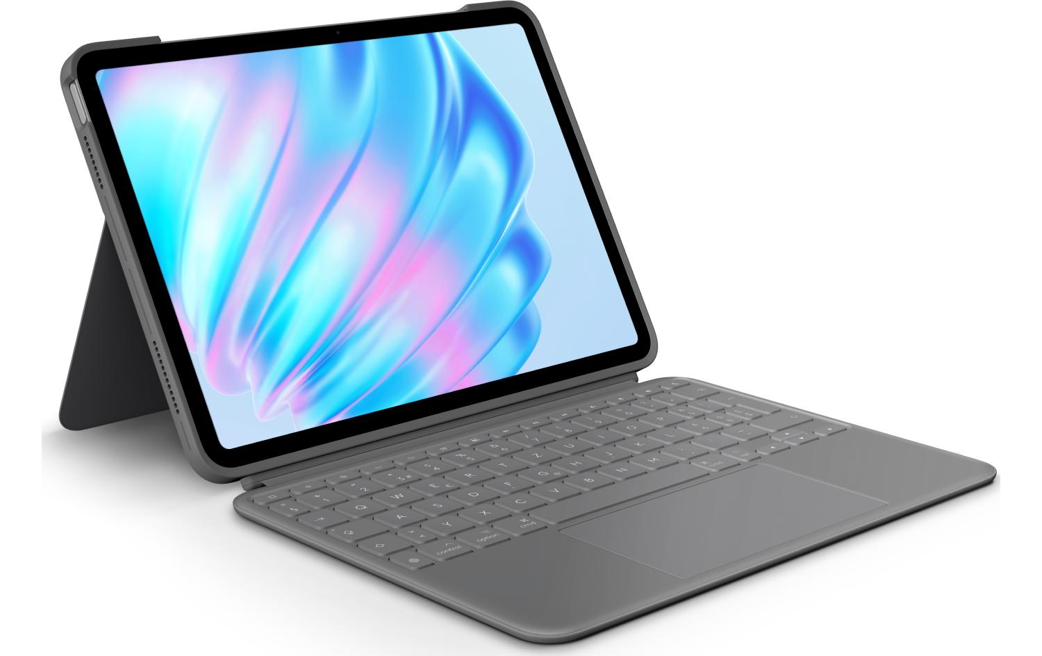 Logitech Combo Touch – Tastatur, CH-Layout (DE-CH), Grau – für iPad Air 11" (M2)